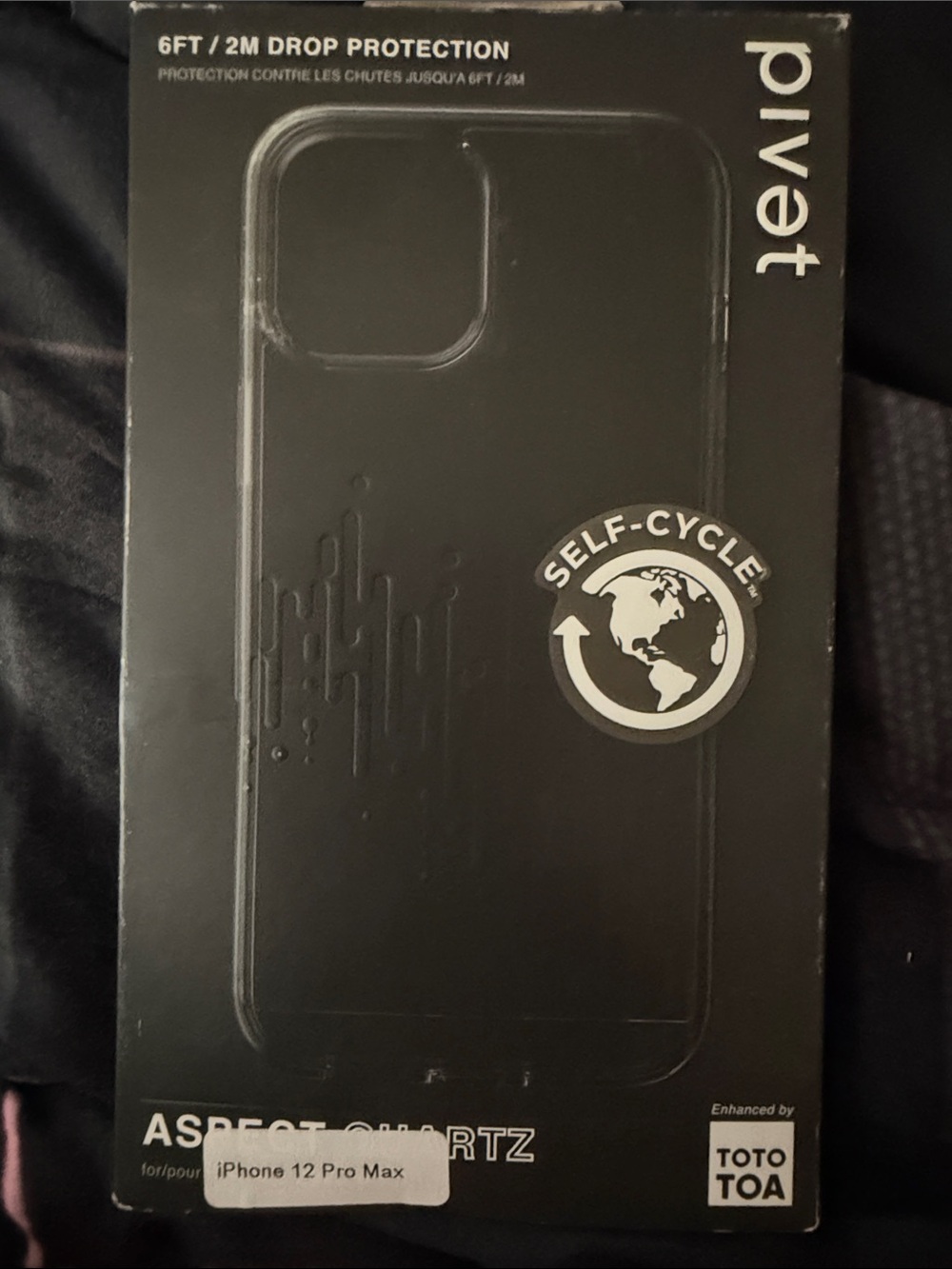 Aspect Quartz Clear Phone Case for iPhone 12 Pro Max - Black